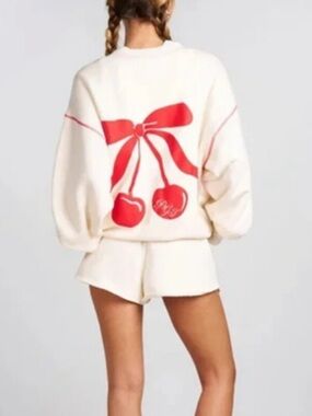 DAIRY BOY DAIRY GIRL SUMMER CHERRY STITCH CREWNECK SWEATSHIRT XL